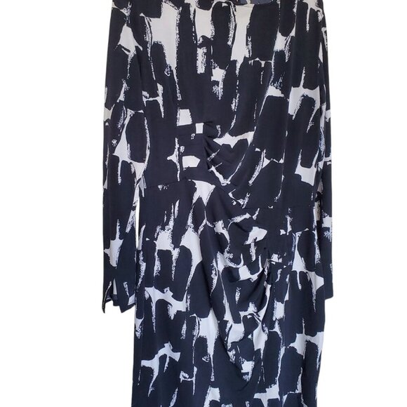 New York & Co. Silky Feel Black White XL Dress - Picture 13 of 13